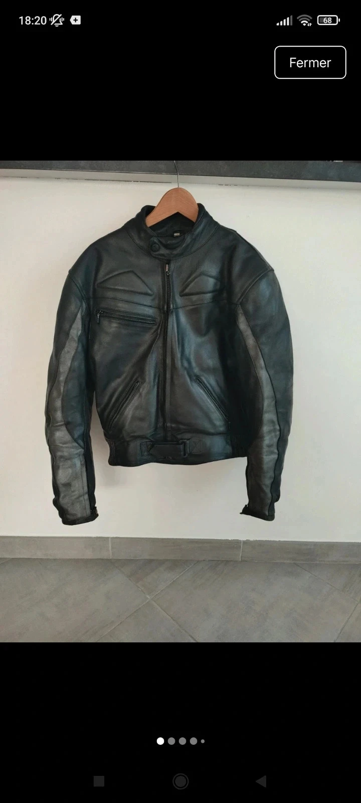 Manteau de moto homme cuir taille 38-40